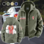 Sturdy Semi Fleece Windbreaker Jacket, Essential Cold & Wind Barrier HVN1451KE - Green