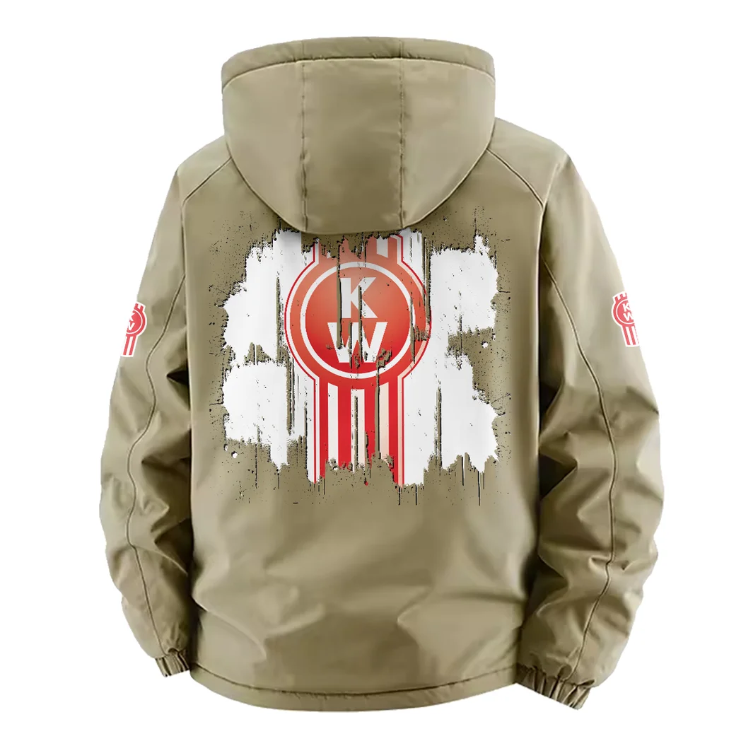 Sturdy Semi Fleece Windbreaker Jacket, Essential Cold & Wind Barrier HVN1451KE - Khaki - Image 4