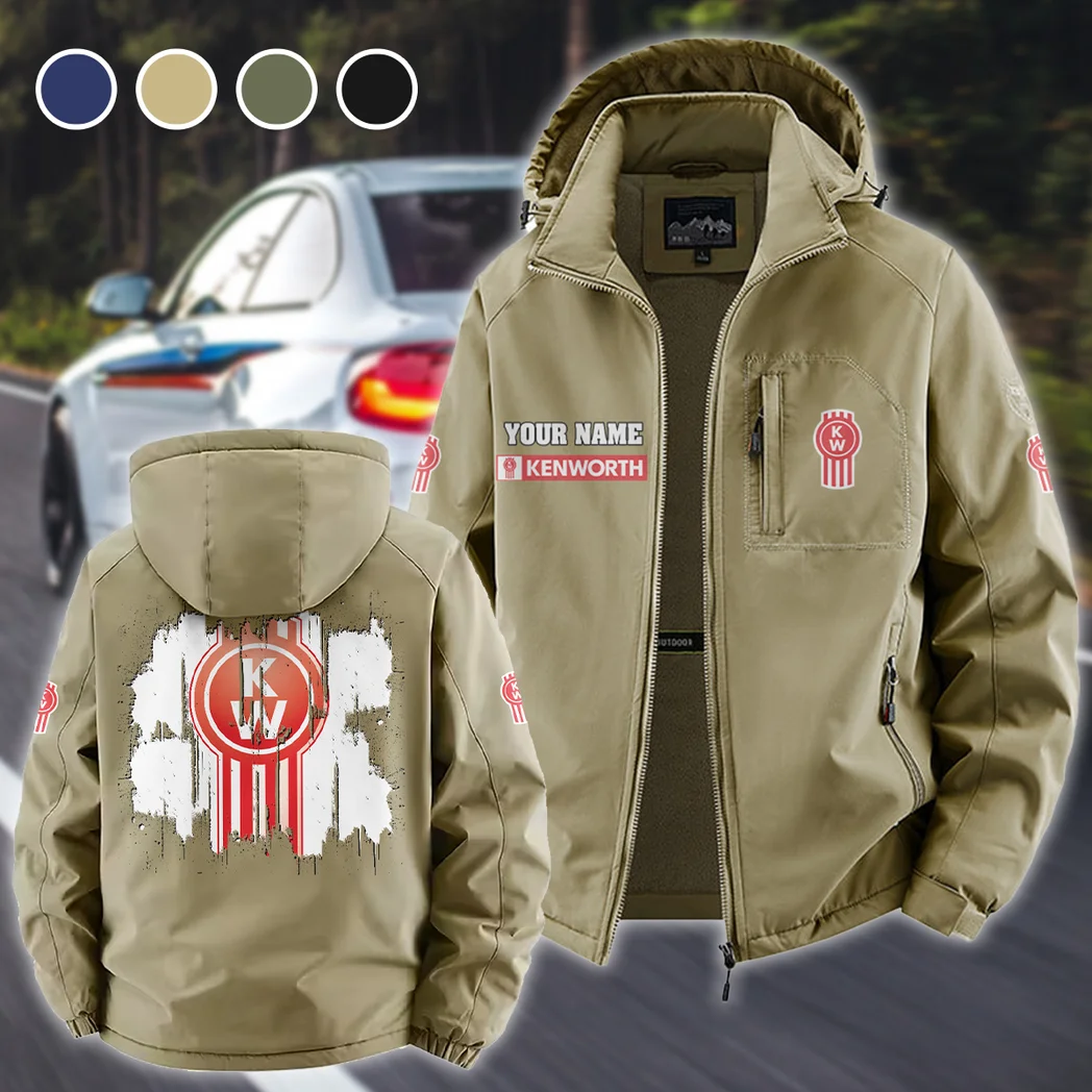 Sturdy Semi Fleece Windbreaker Jacket, Essential Cold & Wind Barrier HVN1451KE - Khaki