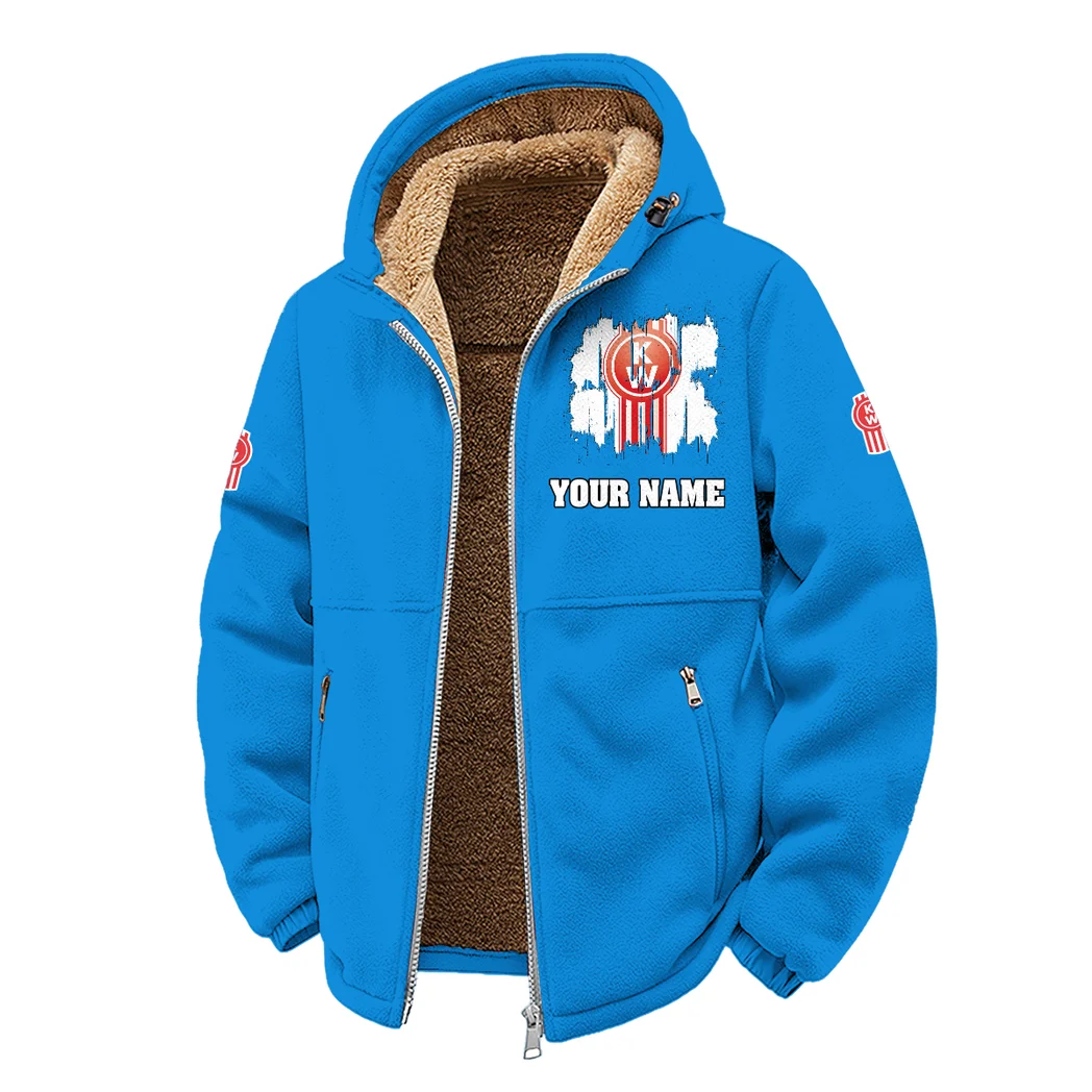 Sturdy Semi Winter Fleece Jacket, Superior Thermal Protection HVN1451KE - Cyan - Image 2