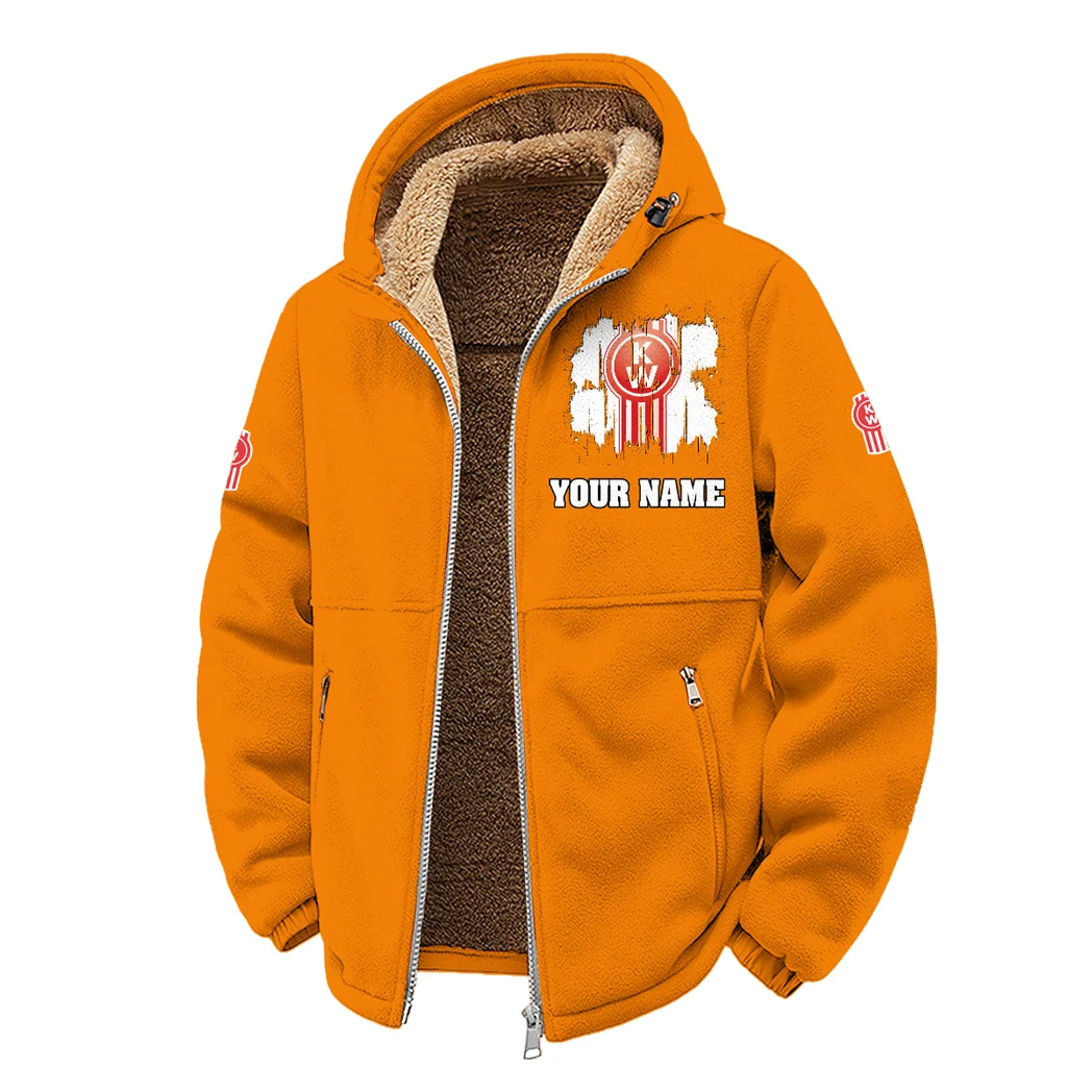 Sturdy Semi Winter Fleece Jacket, Superior Thermal Protection HVN1451KE - Orange - Image 2