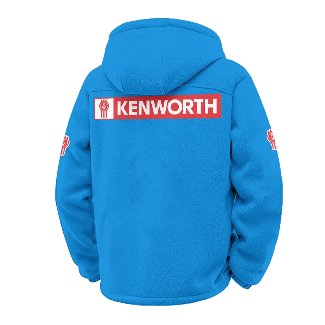 Sturdy Semi Winter Fleece Jacket, Superior Thermal Protection HVN1451KE - Cyan - Image 3