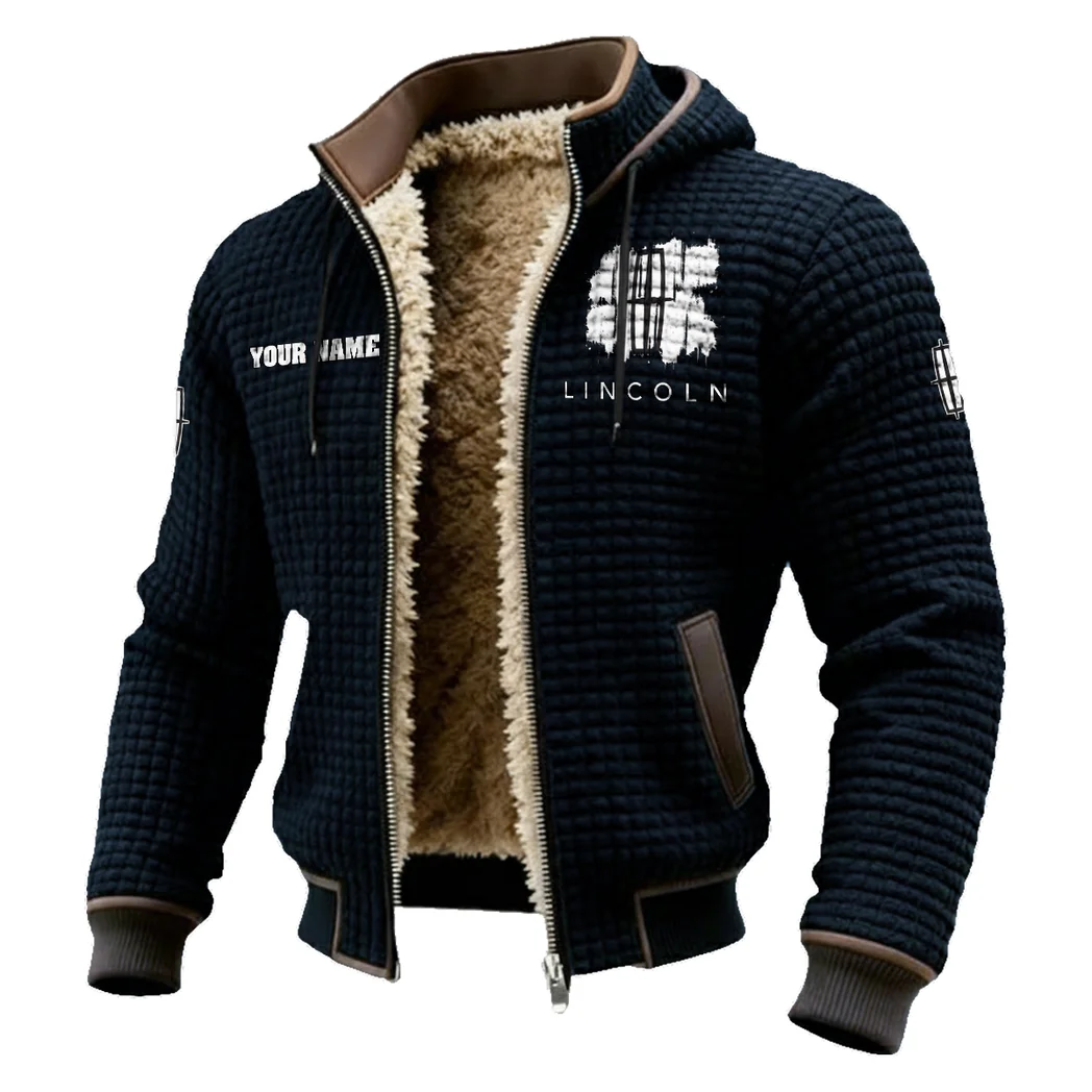 Executive Car Fleece-Lined Hooded Jacket, Cross-Training Winter Layer HVN1451LI - Black - Image 2