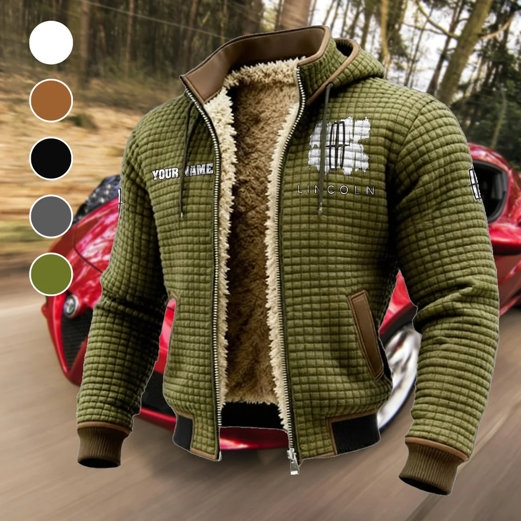 Executive Car Fleece-Lined Hooded Jacket, Cross-Training Winter Layer HVN1451LI - Green