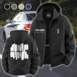 Executive Car Fleece Windbreaker Jacket, Dual-Layer Protection Jacket HVN1451LI - Black