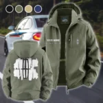 Executive Car Fleece Windbreaker Jacket, Dual-Layer Protection Jacket HVN1451LI - Green