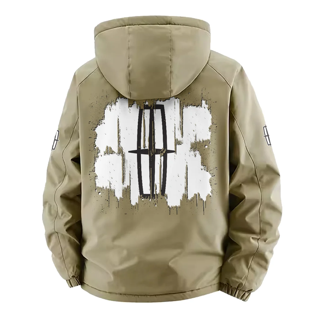 Executive Car Fleece Windbreaker Jacket, Dual-Layer Protection Jacket HVN1451LI - Khaki - Image 4