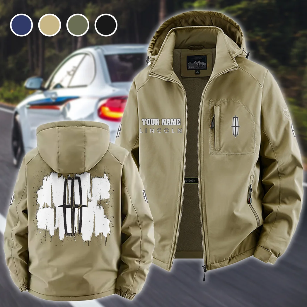 Executive Car Fleece Windbreaker Jacket, Dual-Layer Protection Jacket HVN1451LI - Khaki
