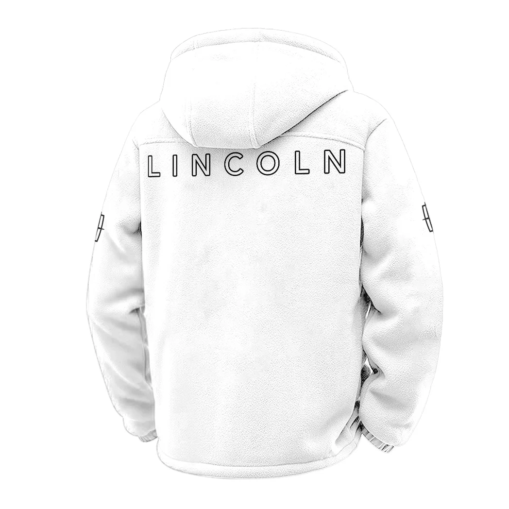 Executive Car Winter Fleece Jacket, Heavy-Duty Cold Fleece HVN1451LI - White - Image 3