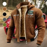 Off-Road Vehicle Brand Fleece-Lined Hooded Jacket, Peak Performance Hooded Shell HVN1451LR - brown