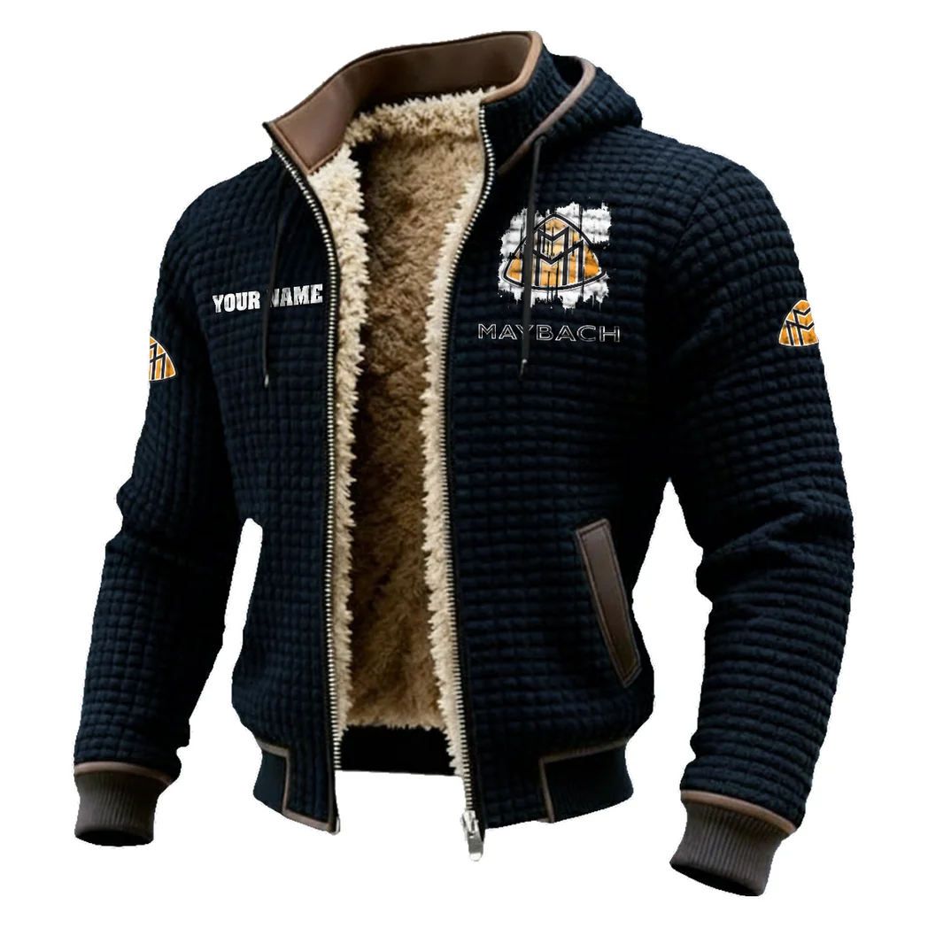Luxury Spirit Fleece-Lined Hooded Jacket, Rapid-Dry Fleece-Lined Hoody HVN1451MA - Black - Image 2