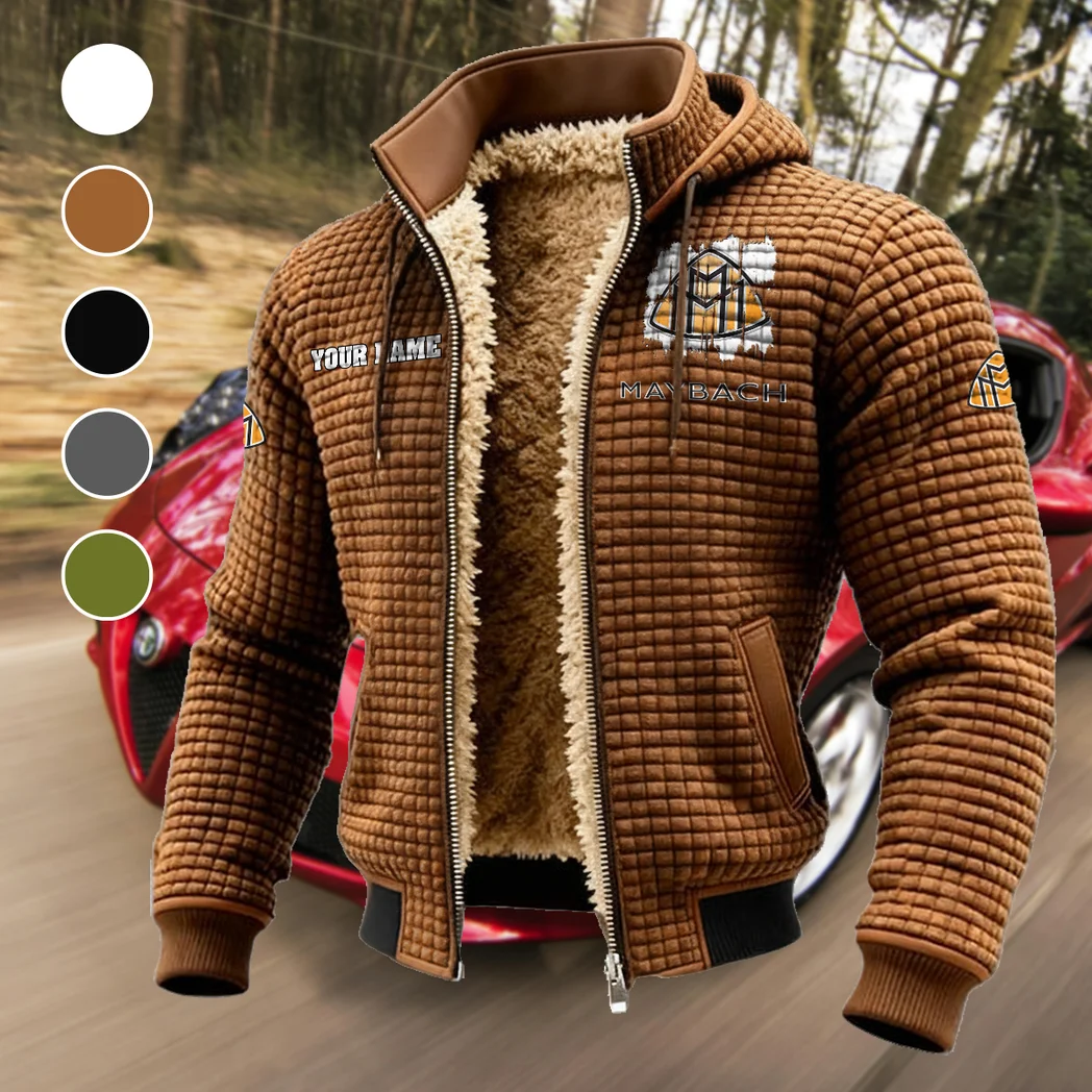 Luxury Spirit Fleece-Lined Hooded Jacket, Rapid-Dry Fleece-Lined Hoody HVN1451MA - brown