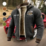 Luxury Spirit Fleece-Lined Hooded Jacket, Rapid-Dry Fleece-Lined Hoody HVN1451MA - Grey
