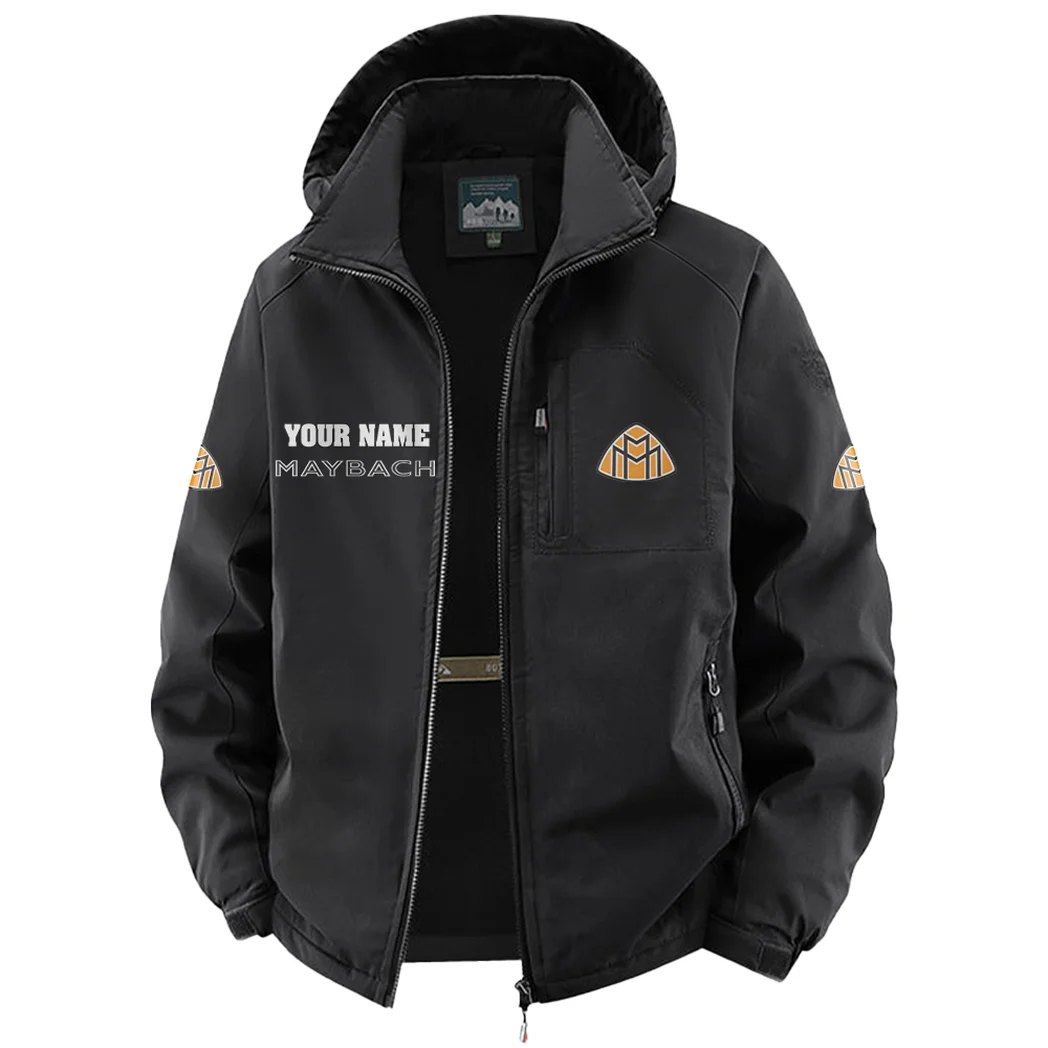 Luxury Spirit Fleece Windbreaker Jacket, Thermal Wind-Deflector HVN1451MA - Black - Image 2