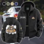 Luxury Spirit Fleece Windbreaker Jacket, Thermal Wind-Deflector HVN1451MA - Black
