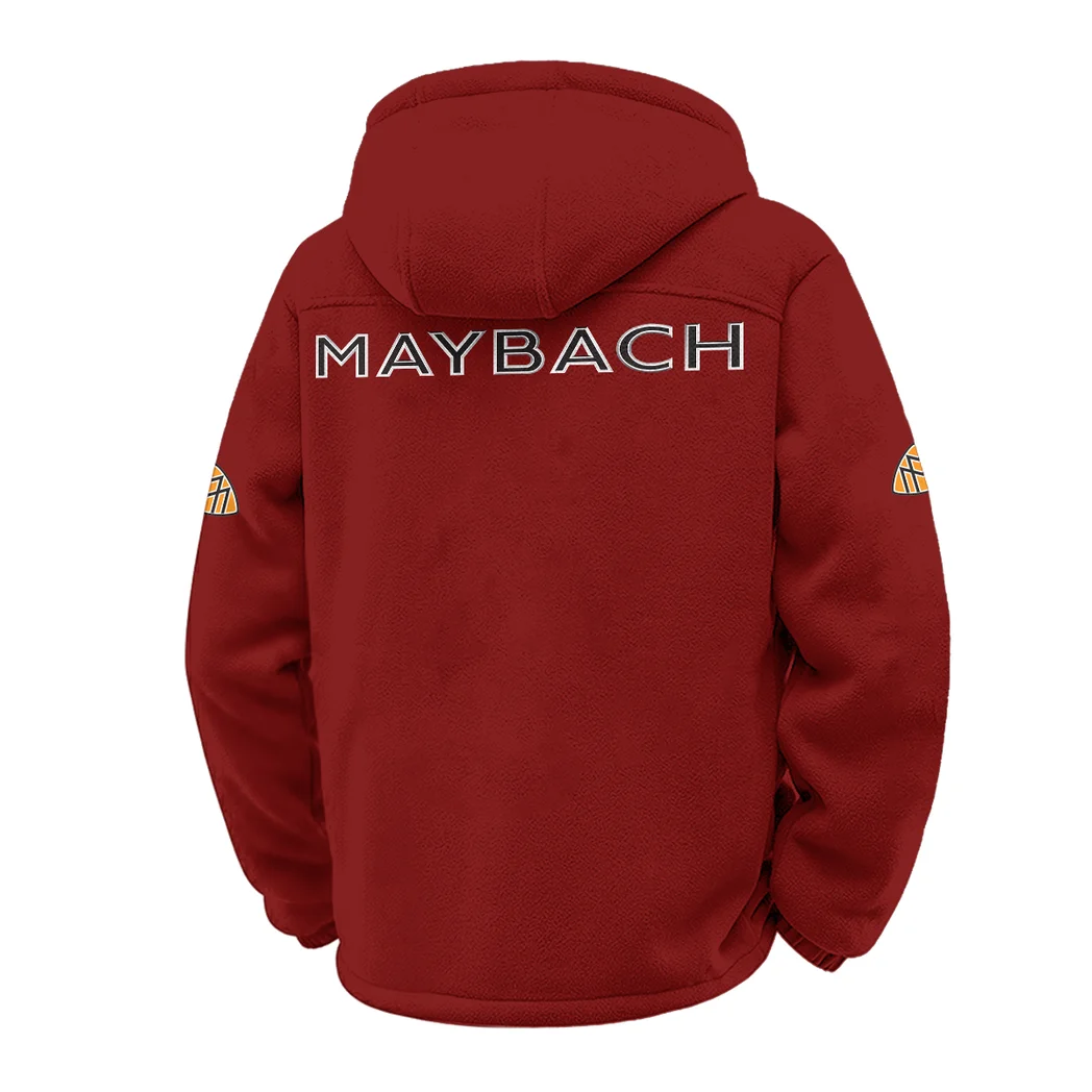 Luxury Spirit Winter Fleece Jacket, Dynamic Winter Training Top HVN1451MA - Wine - Image 3