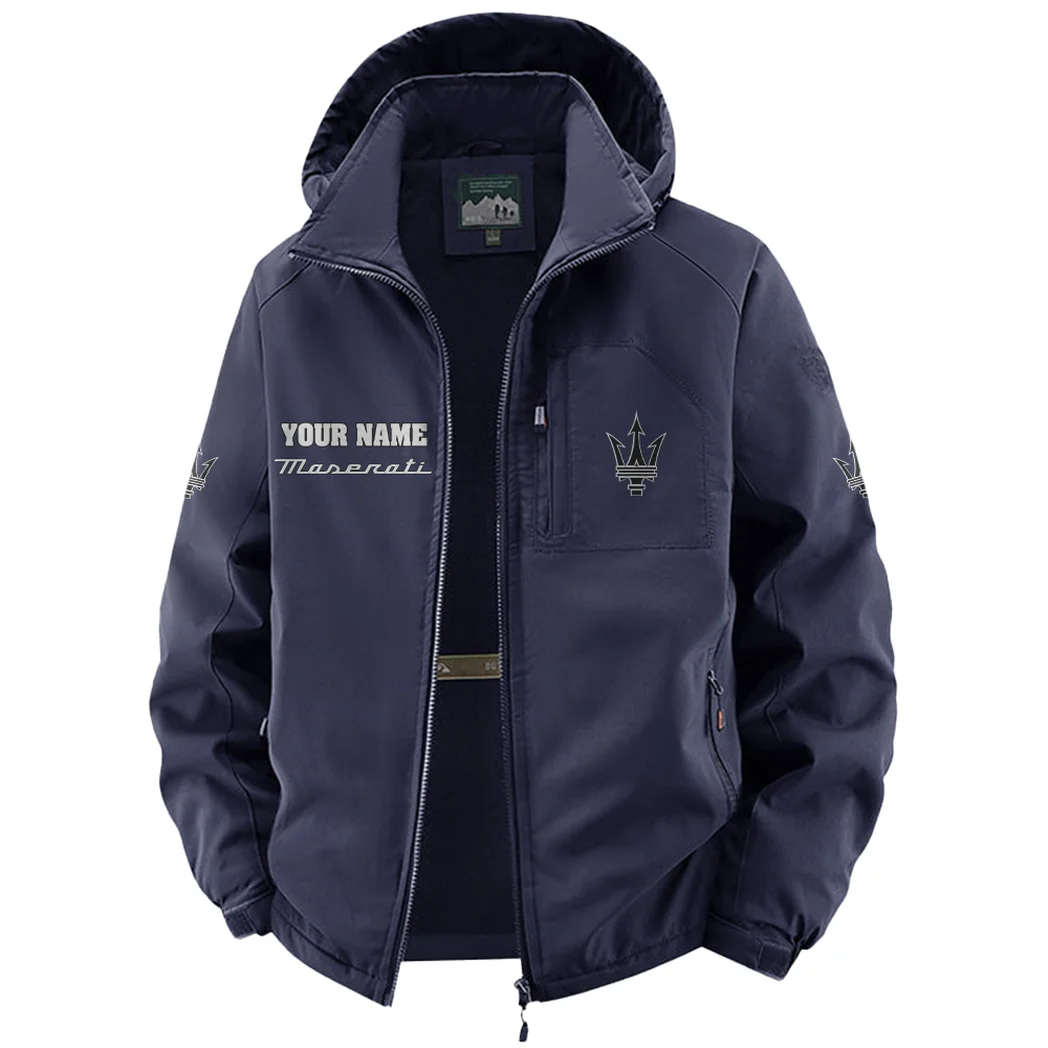 Luxury Car Fleece Windbreaker Jacket, Dynamic Trail Runner's Shell HVN1451MA - Navy - Image 2