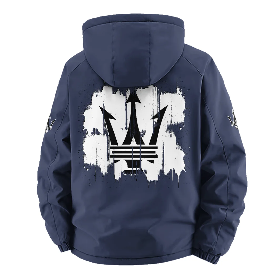 Luxury Car Fleece Windbreaker Jacket, Dynamic Trail Runner's Shell HVN1451MA - Navy - Image 4