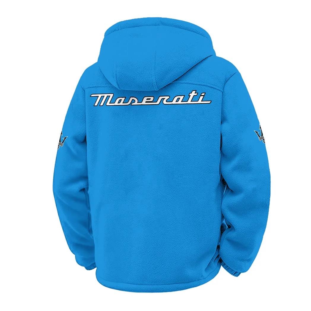 Luxury Car Winter Fleece Jacket, Multi-Sport Winter Layer HVN1451MA - Cyan - Image 3