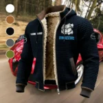 Mid-Size Sedan Fleece-Lined Hooded Jacket, Weather-Shield Fleece Hoody HVN1451MA - Black