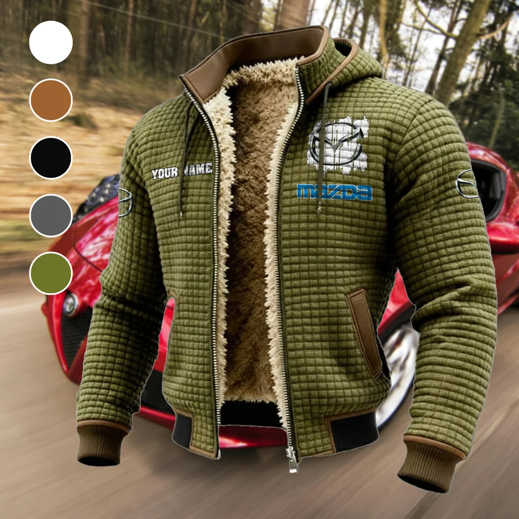 Mid-Size Sedan Fleece-Lined Hooded Jacket, Weather-Shield Fleece Hoody HVN1451MA - Green