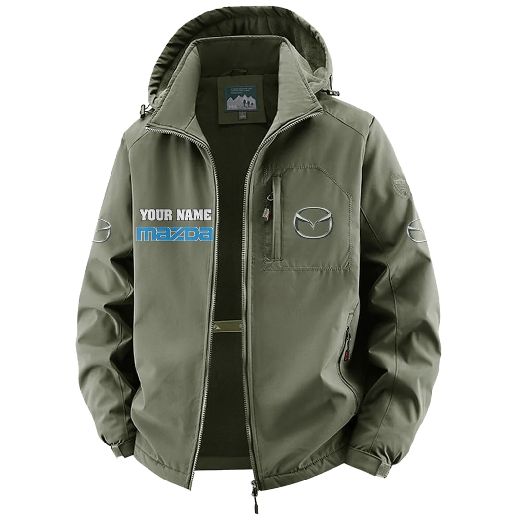 Mid-Size Sedan Fleece Windbreaker Jacket, High-Output Training Jacket HVN1451MA - Green - Image 2