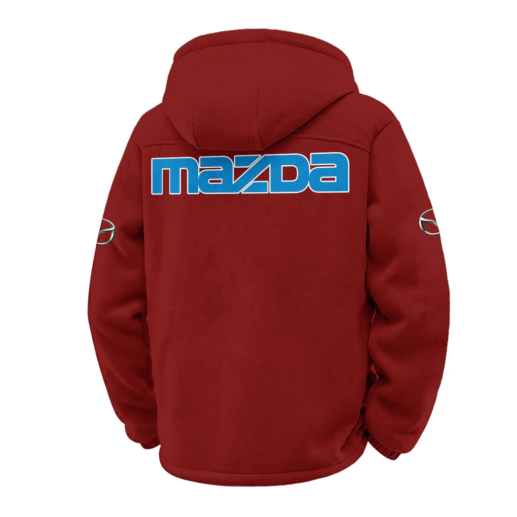 Mid-Size Sedan Winter Fleece Jacket, Technical Mid-Layer Jacket HVN1451MA - Wine - Image 3