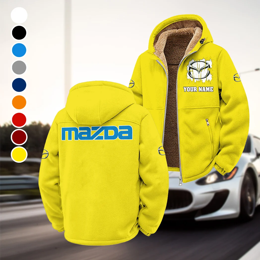 Mid-Size Sedan Winter Fleece Jacket, Technical Mid-Layer Jacket HVN1451MA - Yellow