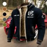 Outboard Drive Fleece-Lined Hooded Jacket, Storm-Ready Fleece-Lined Coat HVN1451MM - Black