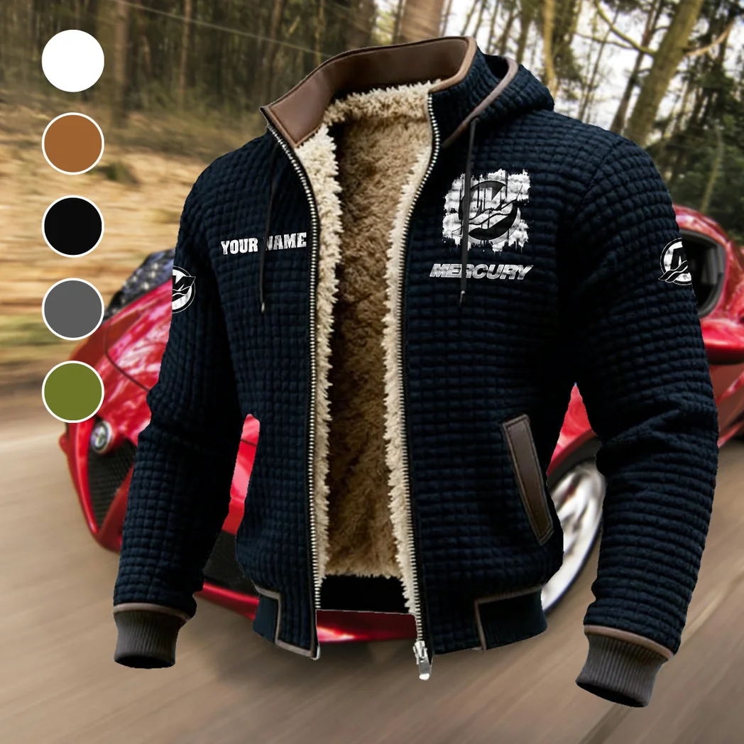 Outboard Drive Fleece-Lined Hooded Jacket, Storm-Ready Fleece-Lined Coat HVN1451MM - Black