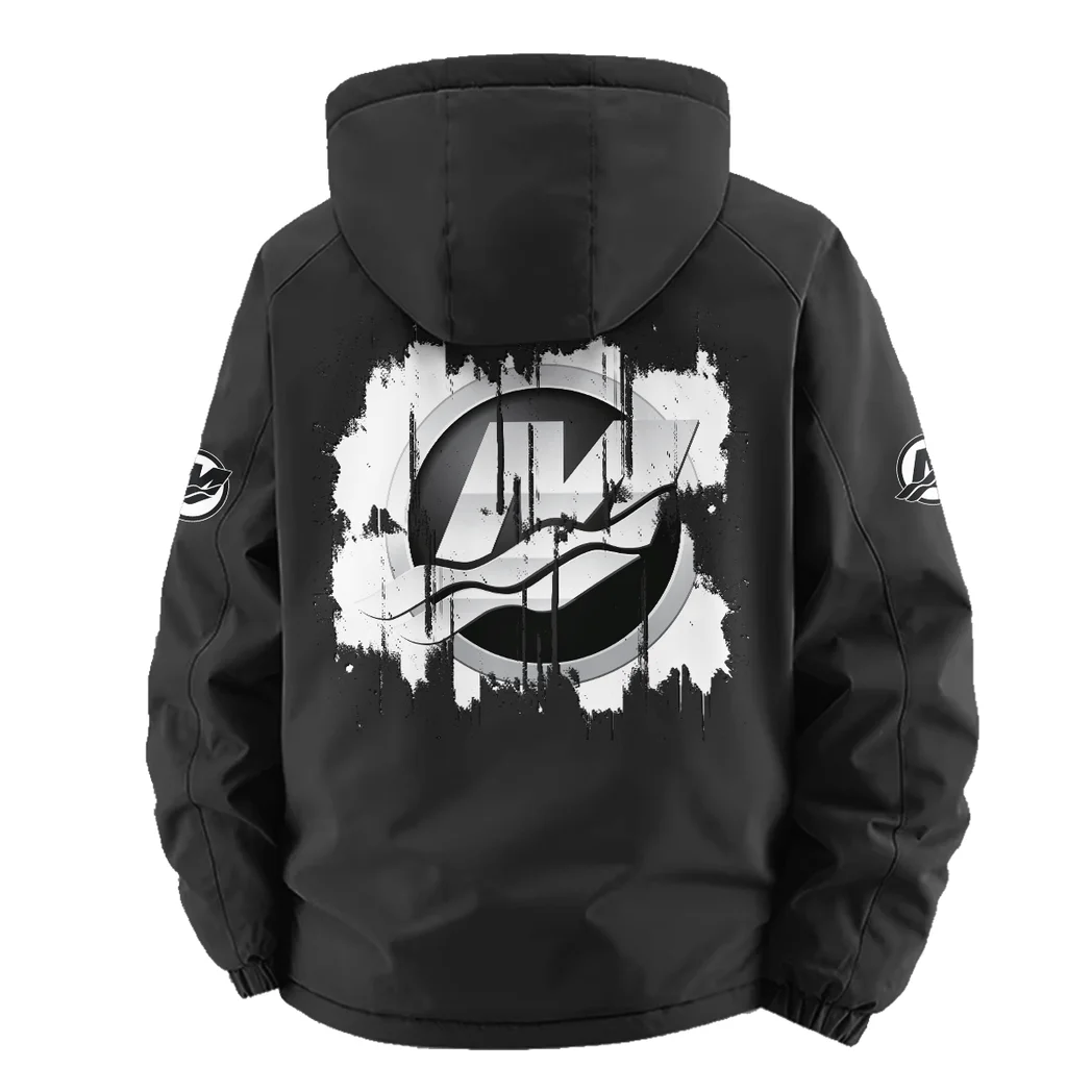 Outboard Drive Fleece Windbreaker Jacket, Multi-Sport Weather Jacket HVN1451MM - Black - Image 4