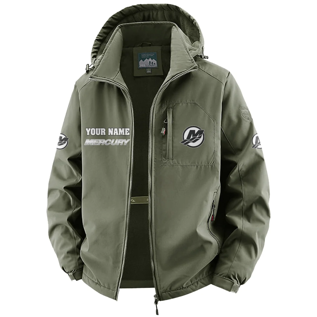 Outboard Drive Fleece Windbreaker Jacket, Multi-Sport Weather Jacket HVN1451MM - Green - Image 2