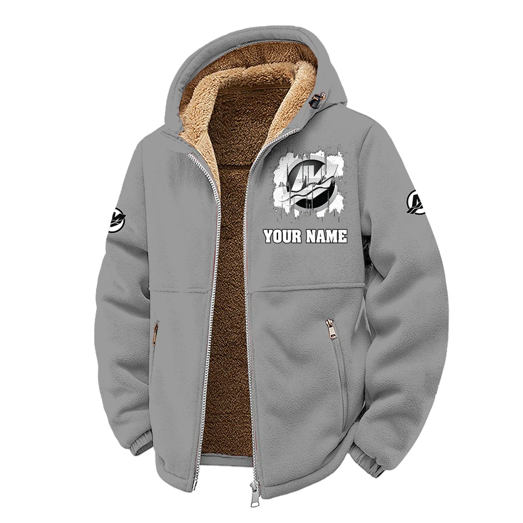 Outboard Drive Winter Fleece Jacket, All-Mountain Sport Jacket HVN1451MM - Grey - Image 2