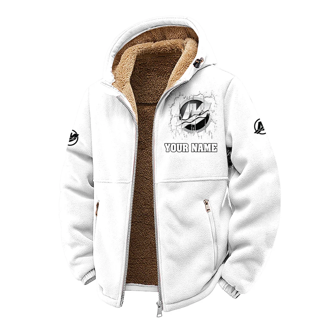 Outboard Drive Winter Fleece Jacket, All-Mountain Sport Jacket HVN1451MM - White - Image 2