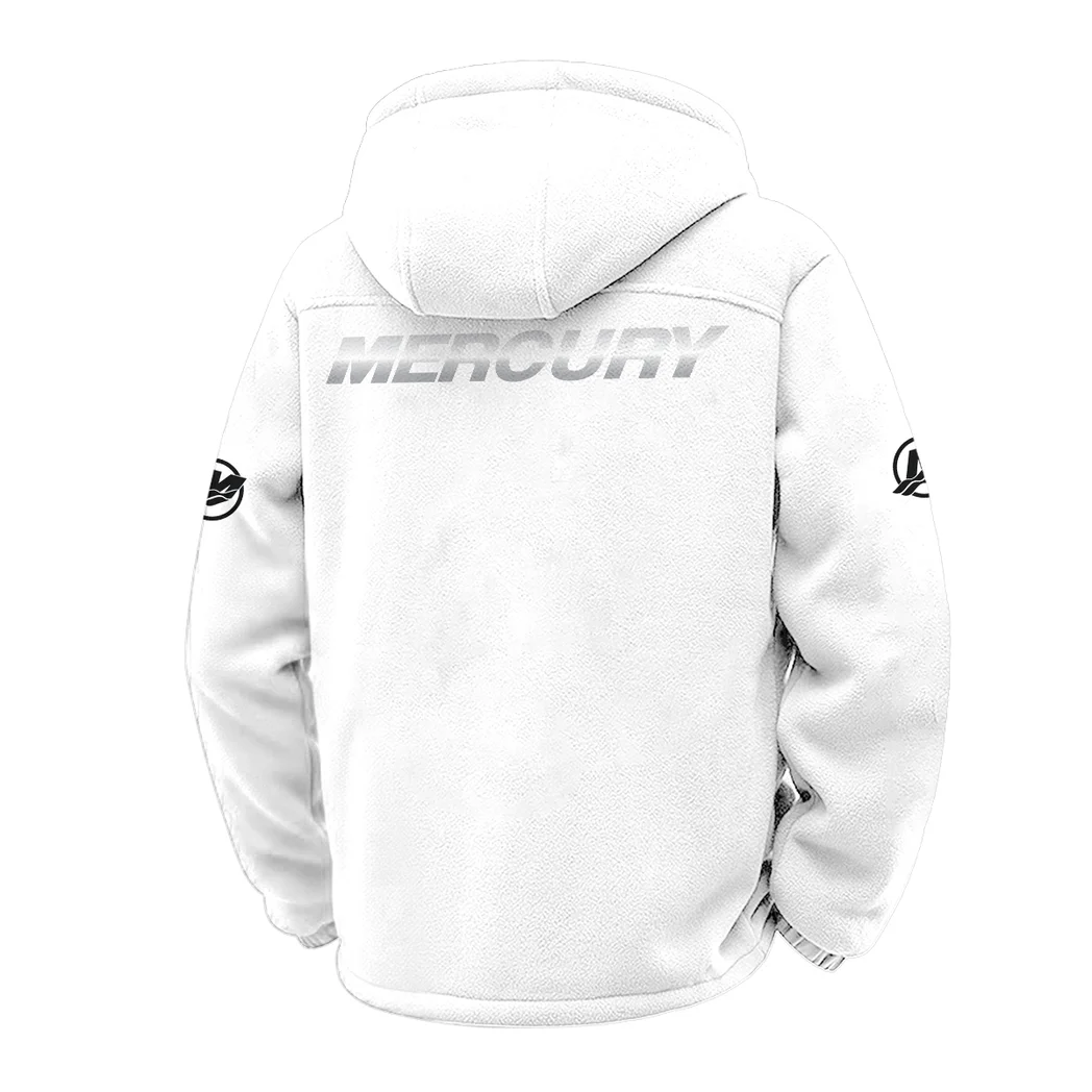 Outboard Drive Winter Fleece Jacket, All-Mountain Sport Jacket HVN1451MM - White - Image 3