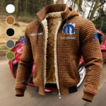 American Auto Upgrades Fleece-Lined Hooded Jacket, Arctic Protection Hooded Zip HVN1451MO - brown