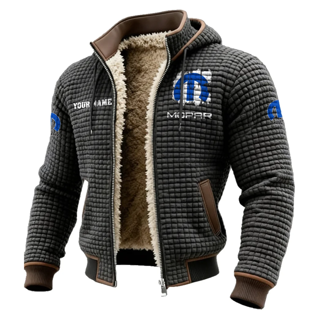 American Auto Upgrades Fleece-Lined Hooded Jacket, Arctic Protection Hooded Zip HVN1451MO - Grey - Image 2