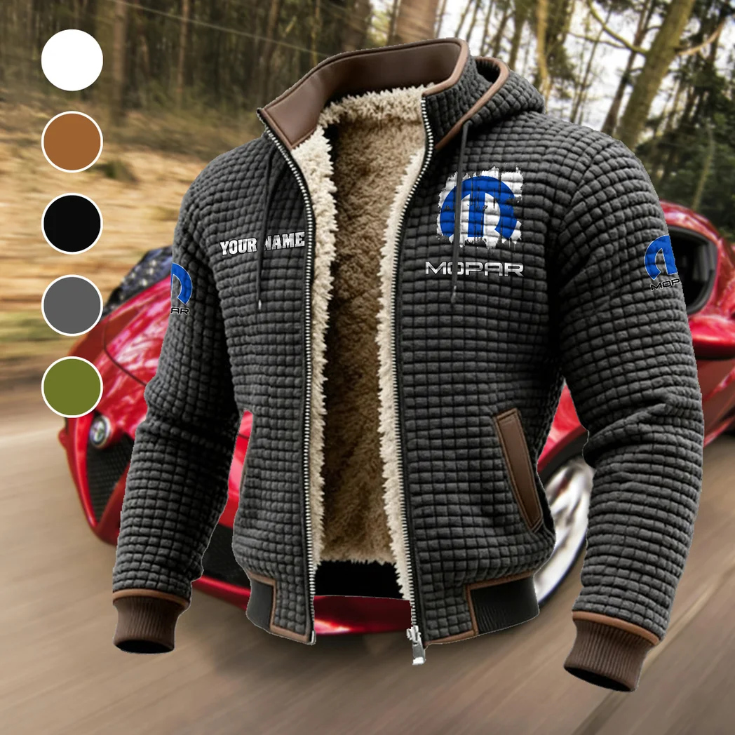 American Auto Upgrades Fleece-Lined Hooded Jacket, Arctic Protection Hooded Zip HVN1451MO - Grey