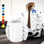 American Auto Upgrades Winter Fleece Jacket, Cold Weather Hiking Fleece HVN1451MO - White