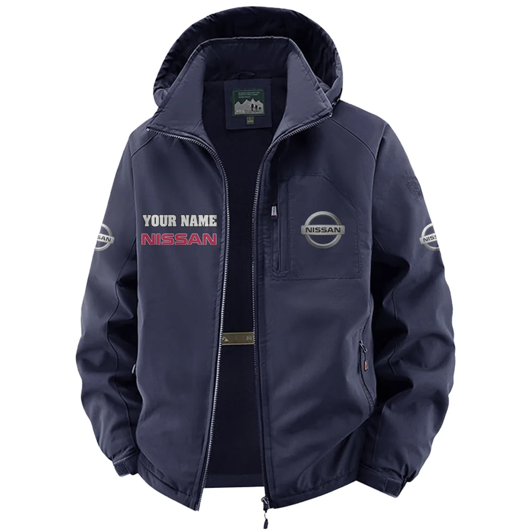 Family Sedan Fleece Windbreaker Jacket, Cold-Air Cycling Shell HVN1451NI - Navy - Image 2