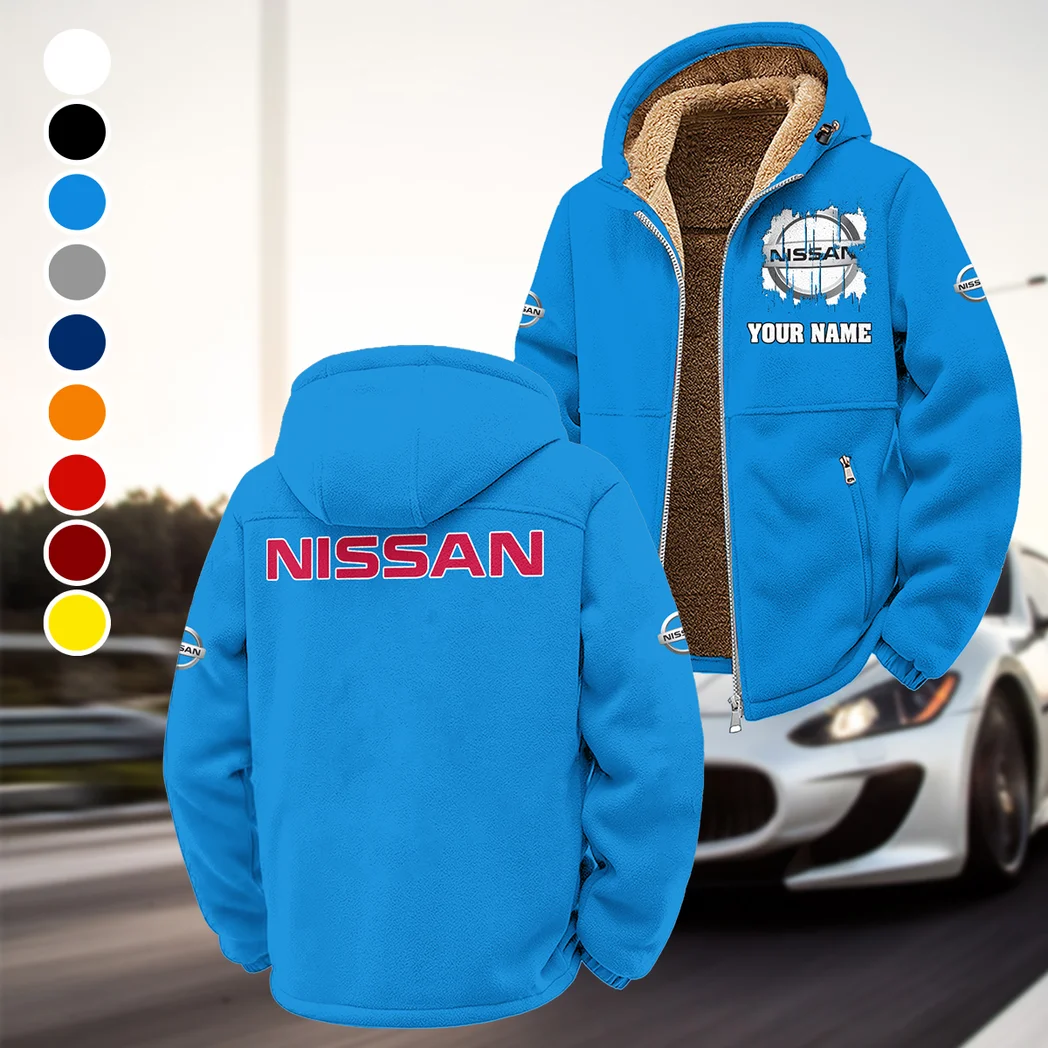 Family Sedan Winter Fleece Jacket, Cross-Training Thermal Zip HVN1451NI - Cyan