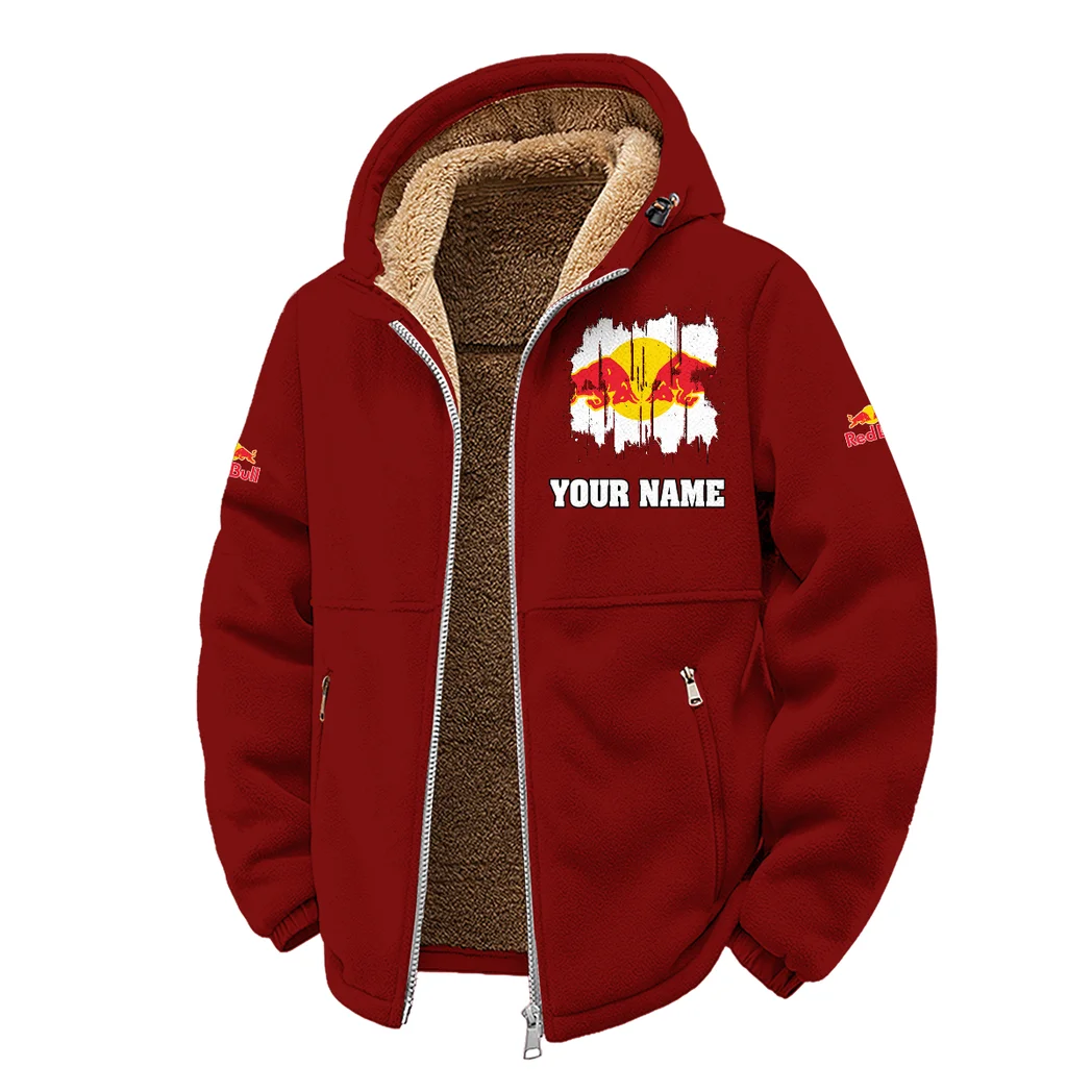 True Fans Winter Fleece Jacket, Ski & Snowboard Mid-Layer HVN1451NY - Wine - Image 2