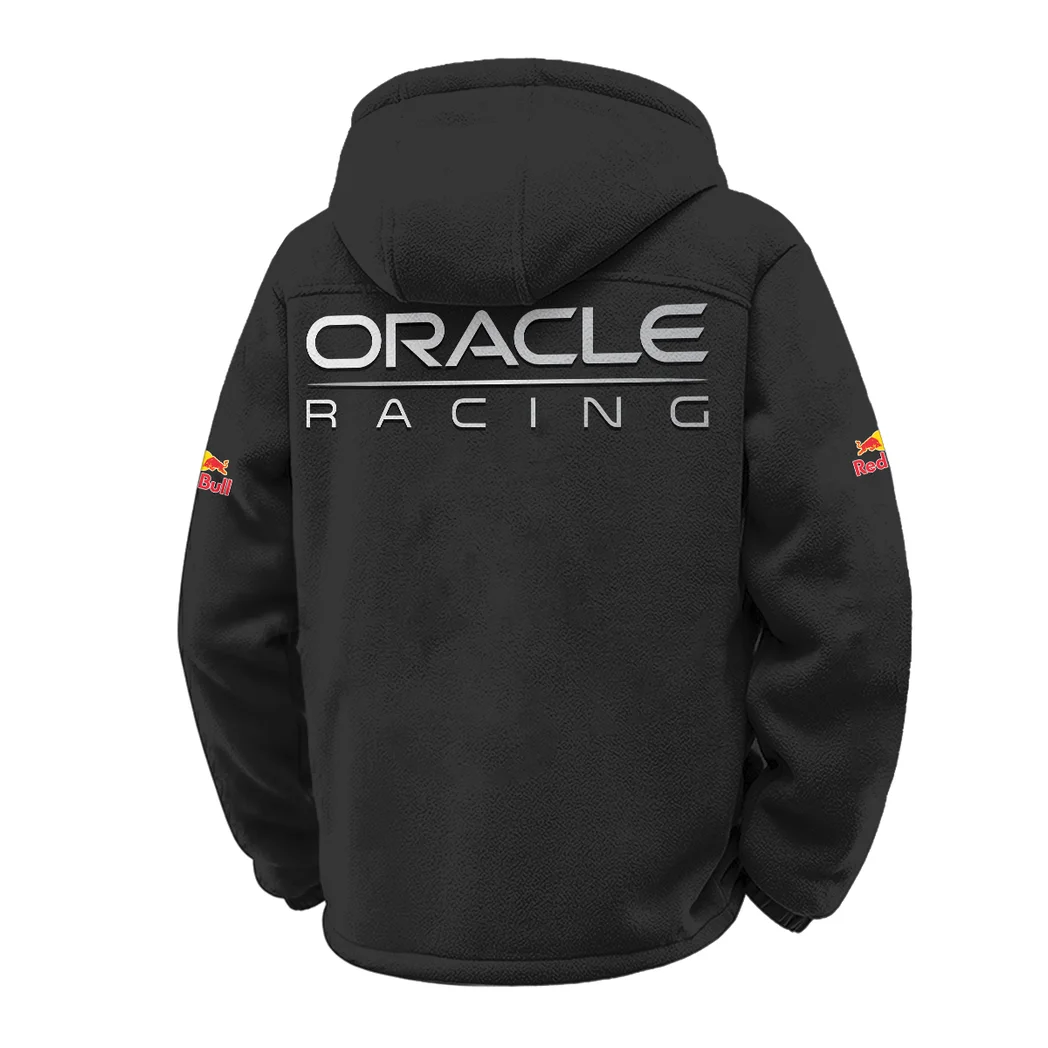 True Fans Winter Fleece Jacket, Ski & Snowboard Mid-Layer HVN1451NY - Black - Image 3
