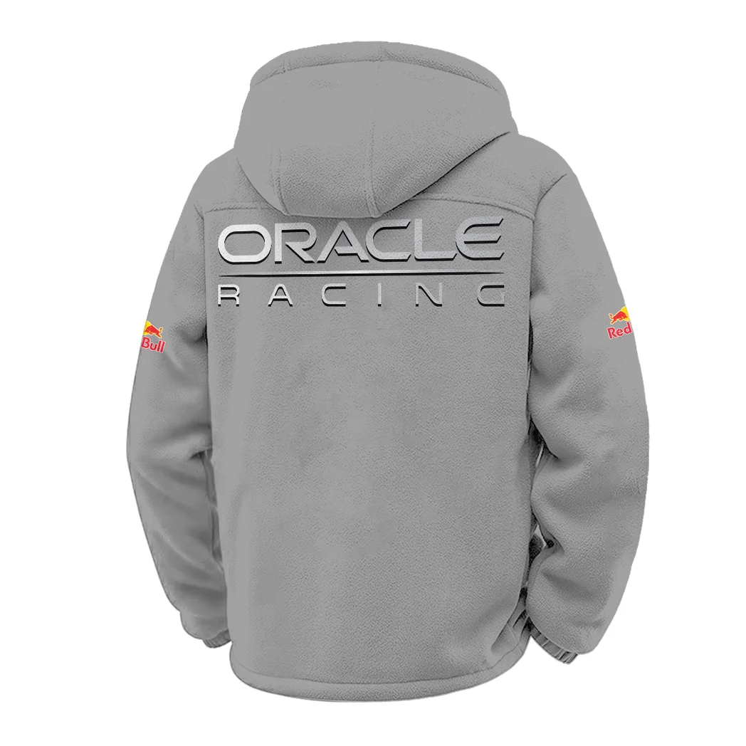 True Fans Winter Fleece Jacket, Ski & Snowboard Mid-Layer HVN1451NY - Grey - Image 3