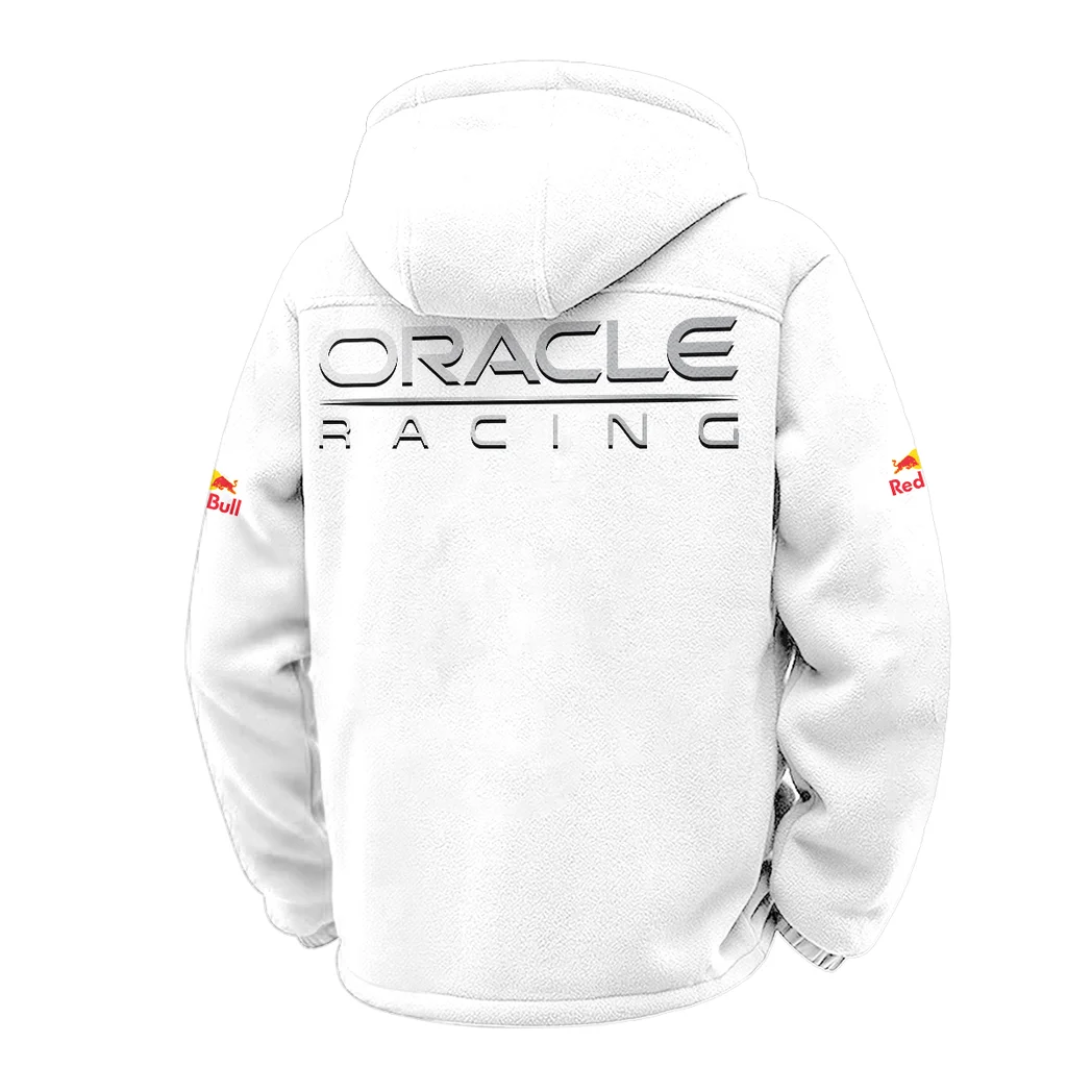 True Fans Winter Fleece Jacket, Ski & Snowboard Mid-Layer HVN1451NY - White - Image 3