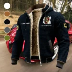High-Speed Roadster Fleece-Lined Hooded Jacket, Cold-Snap Defense Jacket HVN1451PO - Black