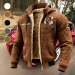 High-Speed Roadster Fleece-Lined Hooded Jacket, Cold-Snap Defense Jacket HVN1451PO - brown