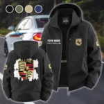 High-Speed Roadster Fleece Windbreaker Jacket, Outdoor Activity Defense HVN1451PO - Black