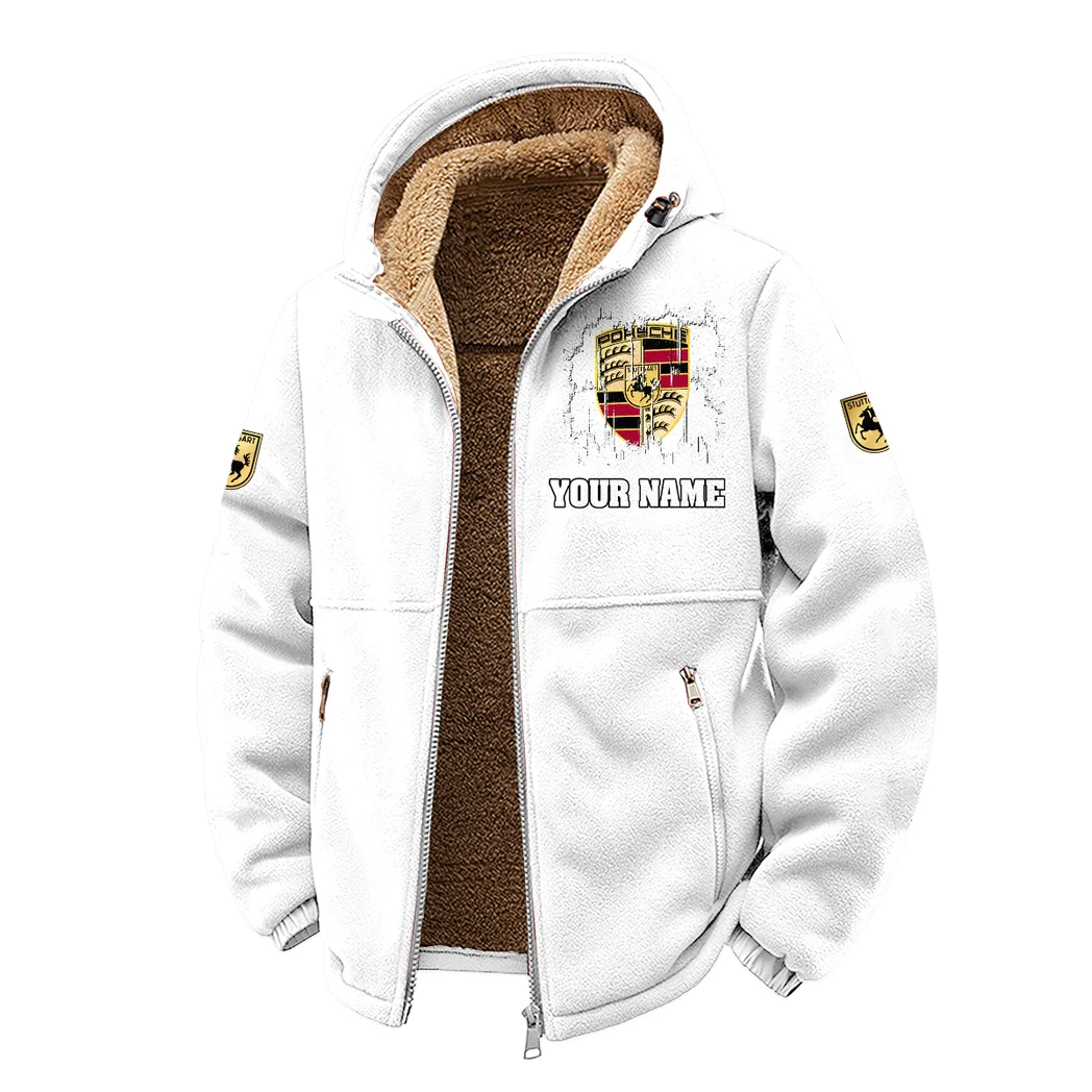 High-Speed Roadster Winter Fleece Jacket, Heavyweight Plush Fleece HVN1451PO - White - Image 2