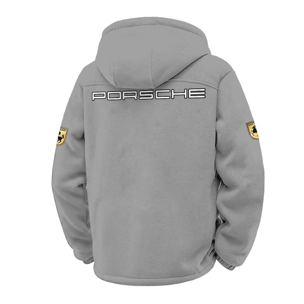 High-Speed Roadster Winter Fleece Jacket, Heavyweight Plush Fleece HVN1451PO - Grey - Image 3